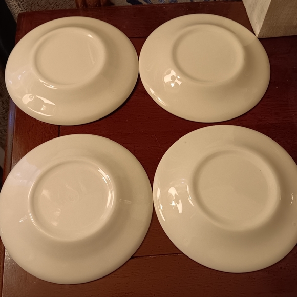 1950s Royal China Green & White Transferware 4 bread plates - Picture 3 of 4